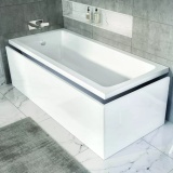 product lifestyle image of Tissino 1700 x 750mm L Shaped Acrylic Single Moulded Bath Panel TLO-713